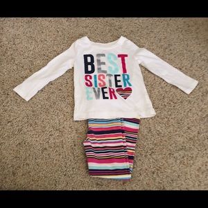 2 piece set. Long sleeve & leggings.